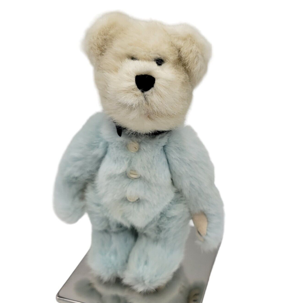 Boyds Bears Plush "Gwinton" Bear 8" Blue w/ Buttons The Archived Collection - Picture 3 of 9